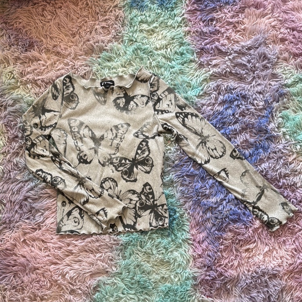 Butterfly Print Kids Top